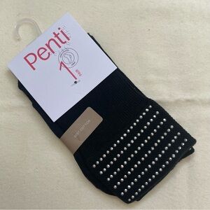 Penti Rhinestone Ankle Socks Cotton Sparkle Embellished Cute Dressy